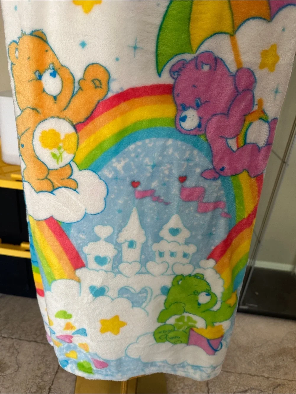 Care Bears Multicolor Rainbow Plush Throw